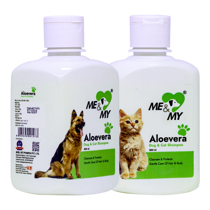 Aloevera Pet Shampoo for gentle care of hair and body coat