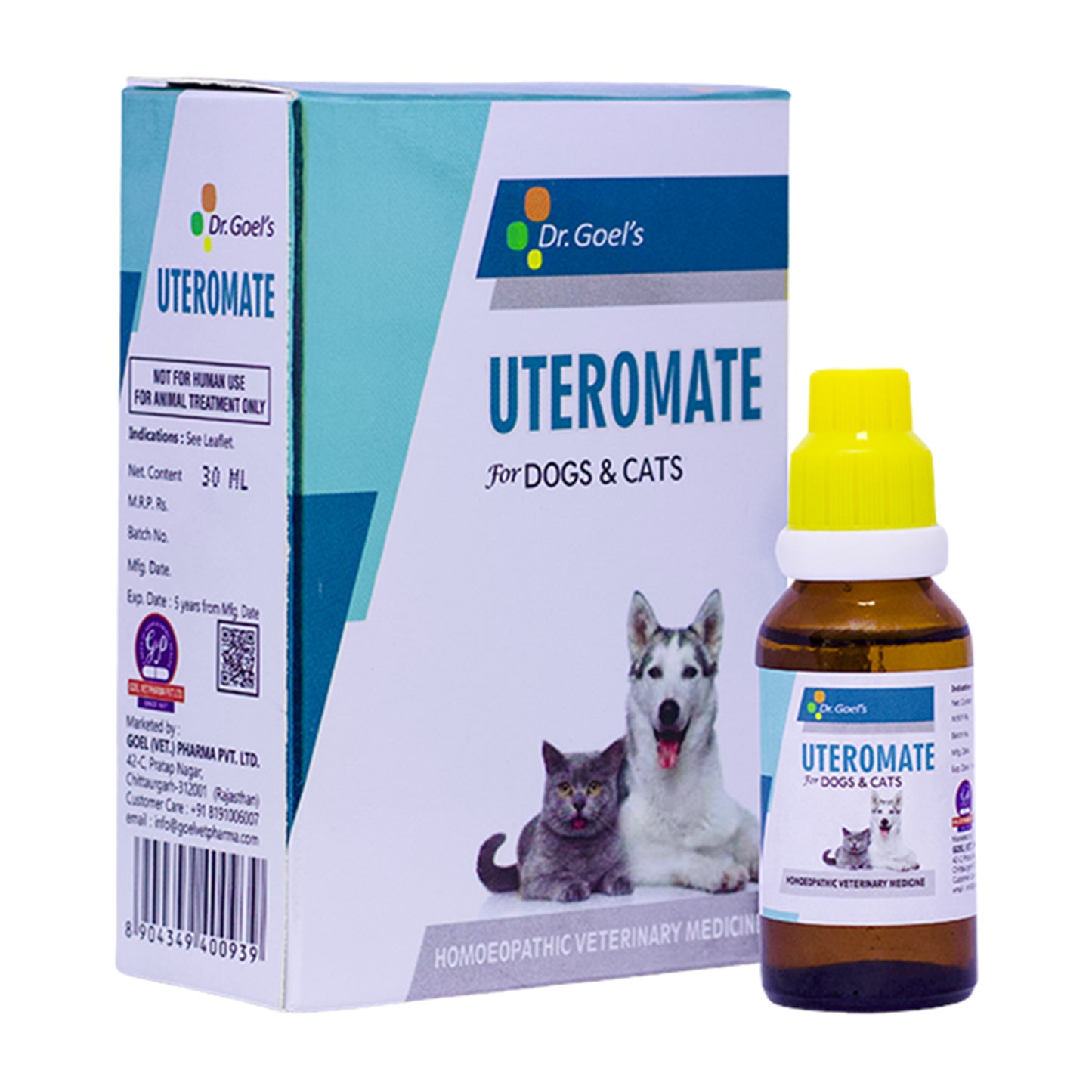 UTEROMATE DROPS for PETS 30ML For UTERINE Troubles in Females