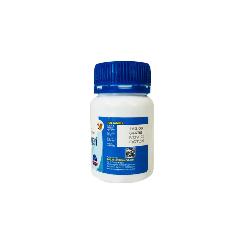 MILKOGEN for CATTLE 100 Tablets To Increase Milk In Natural Way
