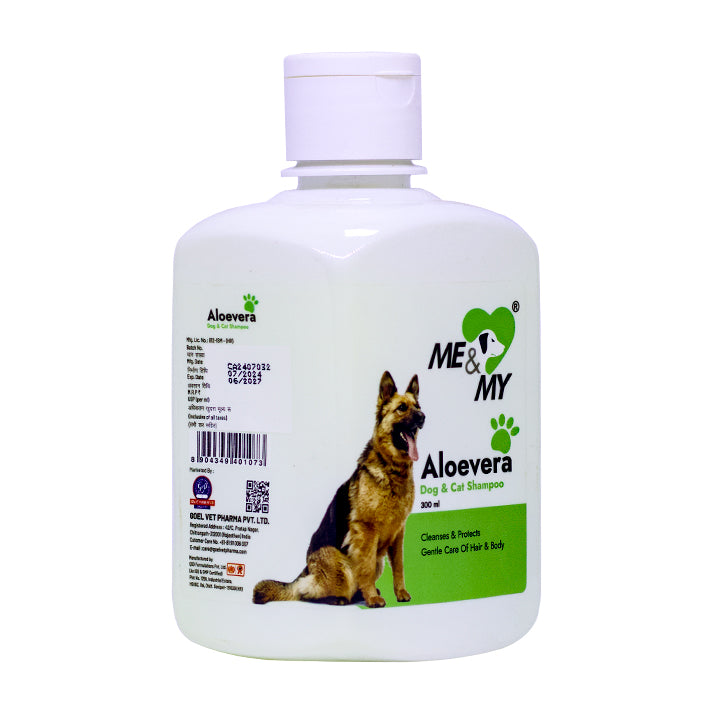 Aloevera Pet Shampoo for gentle care of hair and body coat