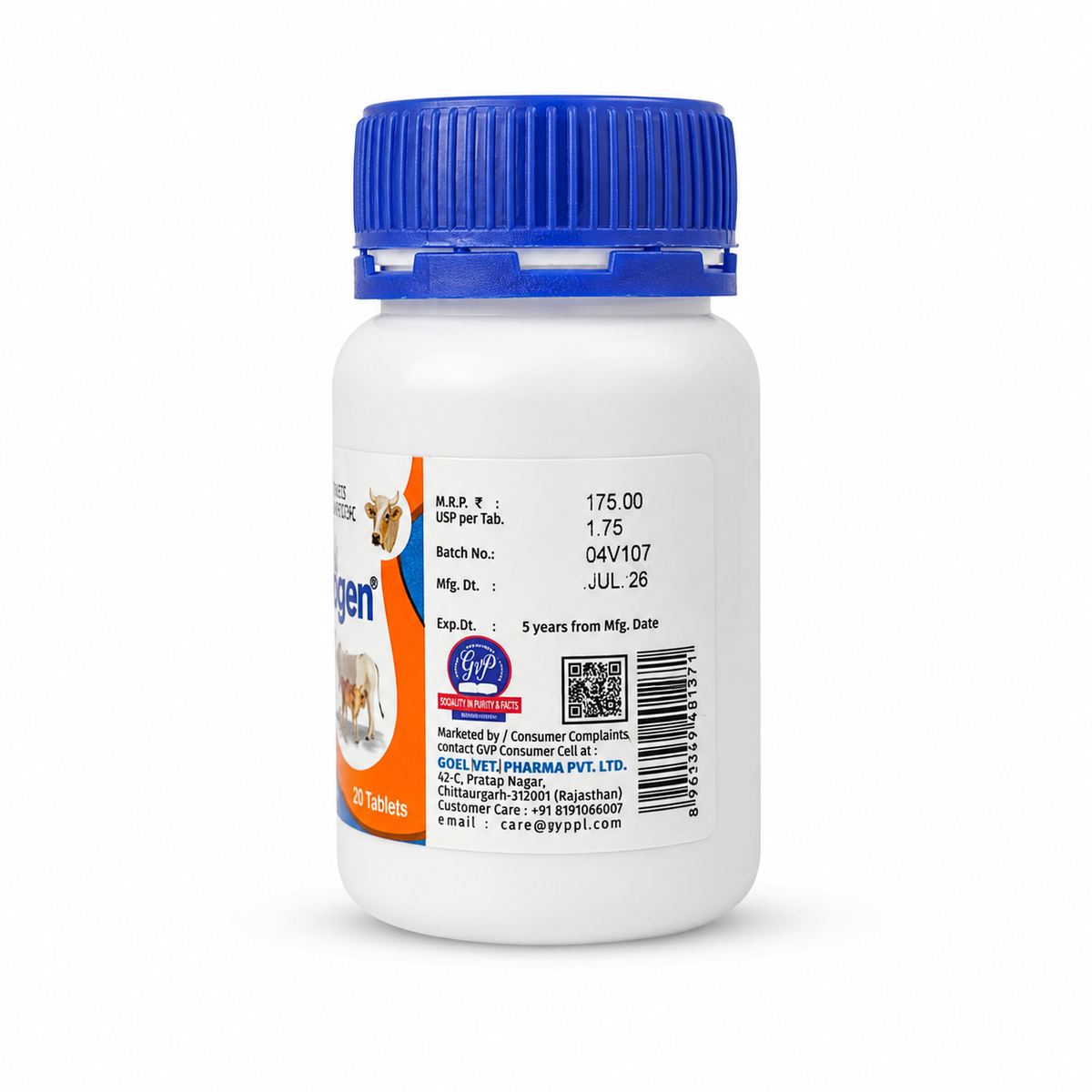 MILKOGEN for CATTLE 100 Tablets To Increase Milk In Natural Way ( COMBO Of 2 )