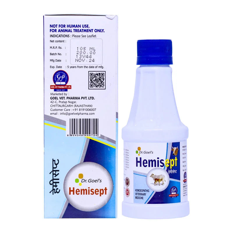 HEMISEPT for CATTLE – 105ML Supporting Therapy to all respiratory disease