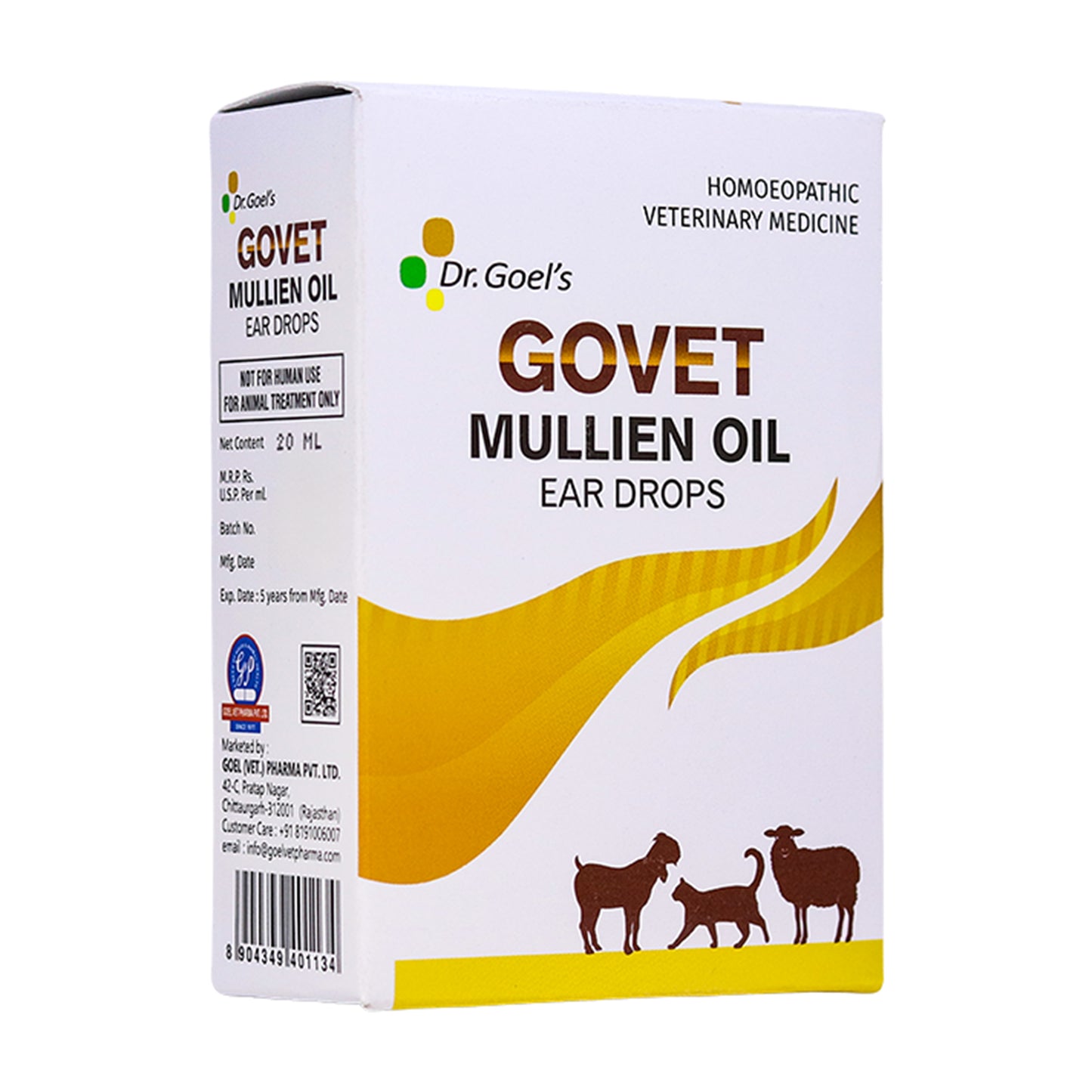 GOVET MULLIEN OIL EAR DROPS FOR DOG, CAT, COW & BUFFALO