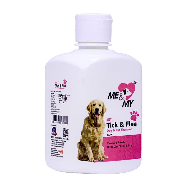 Anti Ticks and Flea Pet Shampoo helps to keep free from Ticks, Lice, Flea, Mites