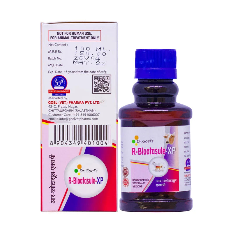 R. BLOATASULE XP for CATTLE 100ml For Indigestion Anorexia and Liver Disorder