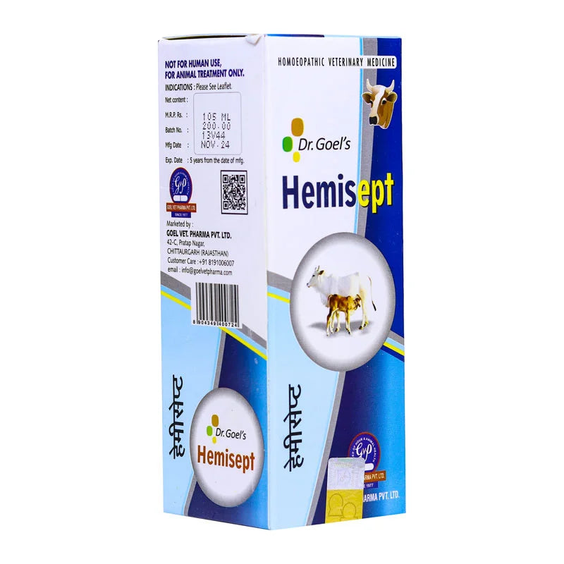 HEMISEPT for CATTLE – 105ML Supporting Therapy to all respiratory disease