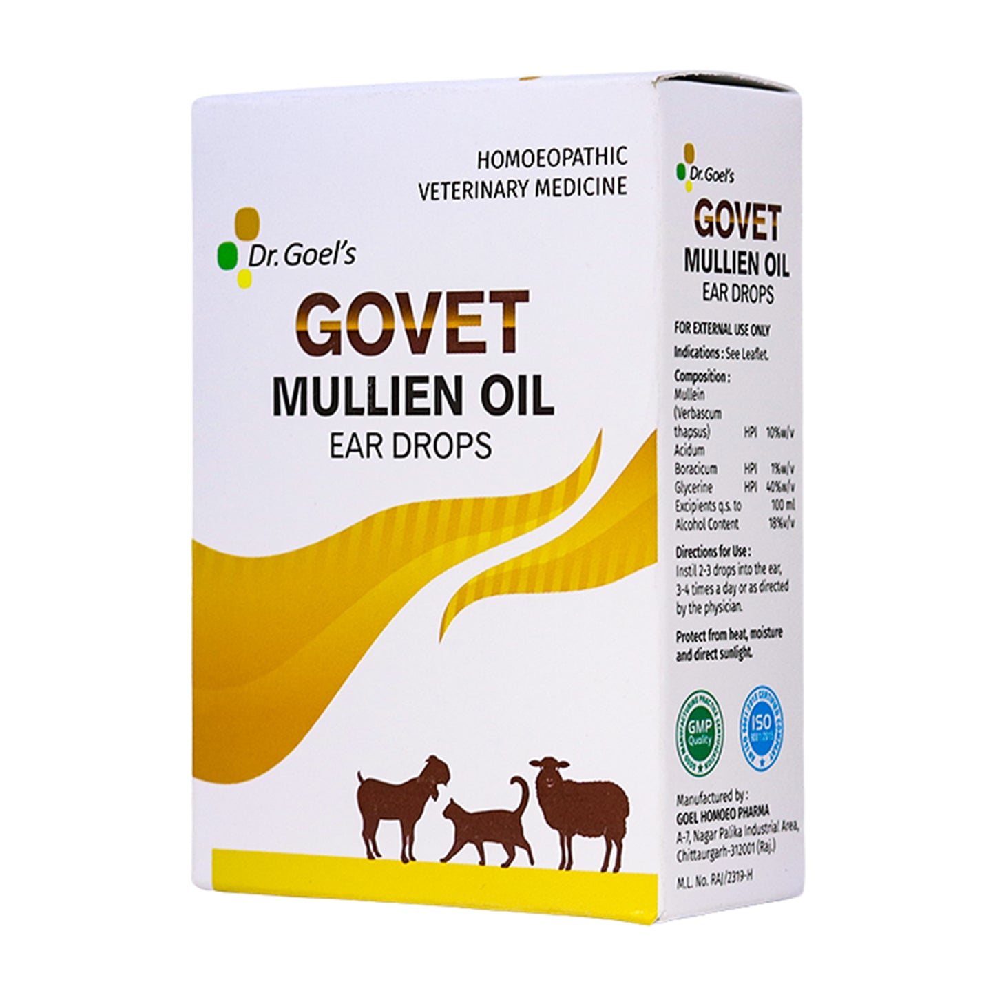 GOVET MULLIEN OIL EAR DROPS FOR DOG, CAT, COW & BUFFALO
