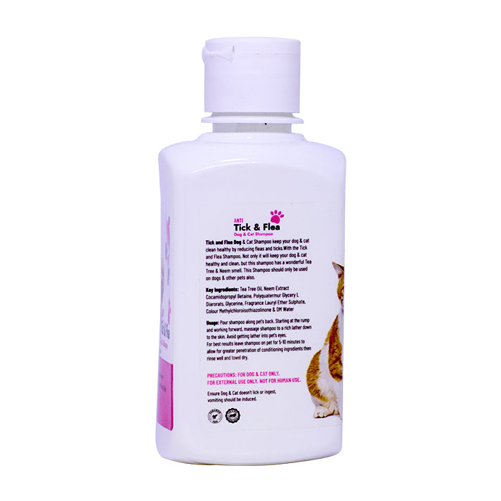 Anti Ticks and Flea Pet Shampoo helps to keep free from Ticks, Lice, Flea, Mites