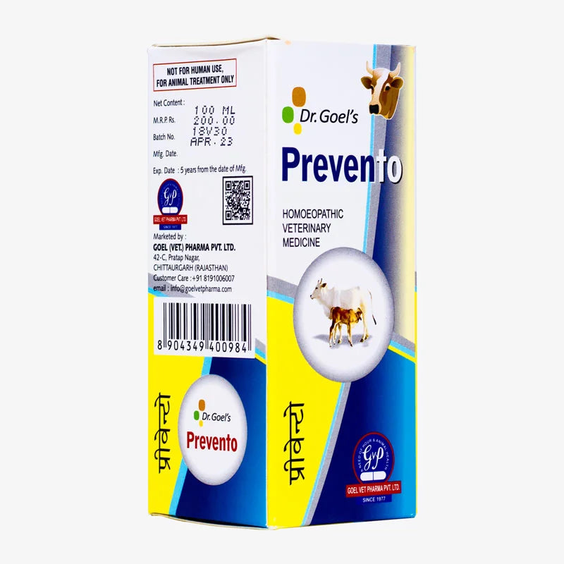PREVENTO for Cattle – 100ml For Heat Stoke, Panting