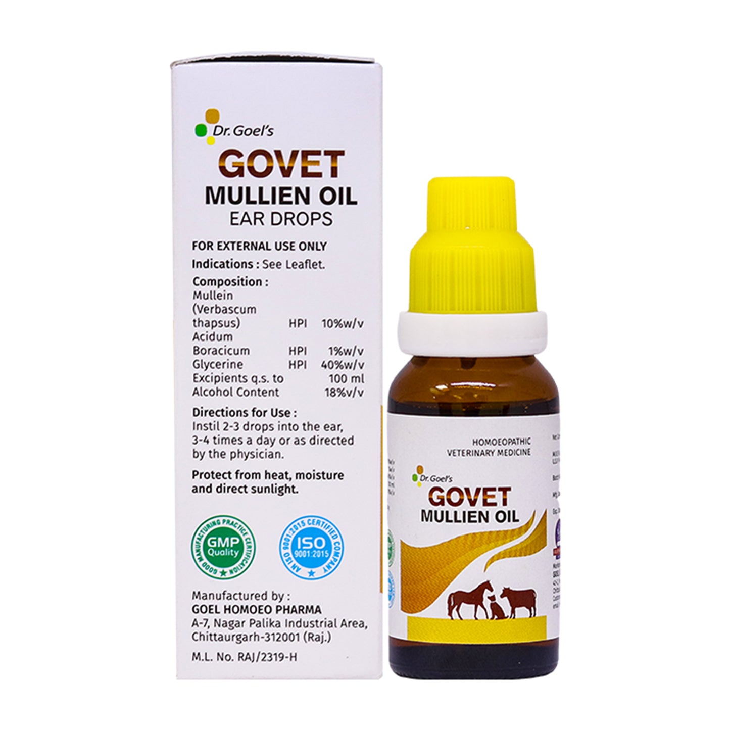GOVET MULLIEN OIL EAR DROPS FOR DOG, CAT, COW & BUFFALO