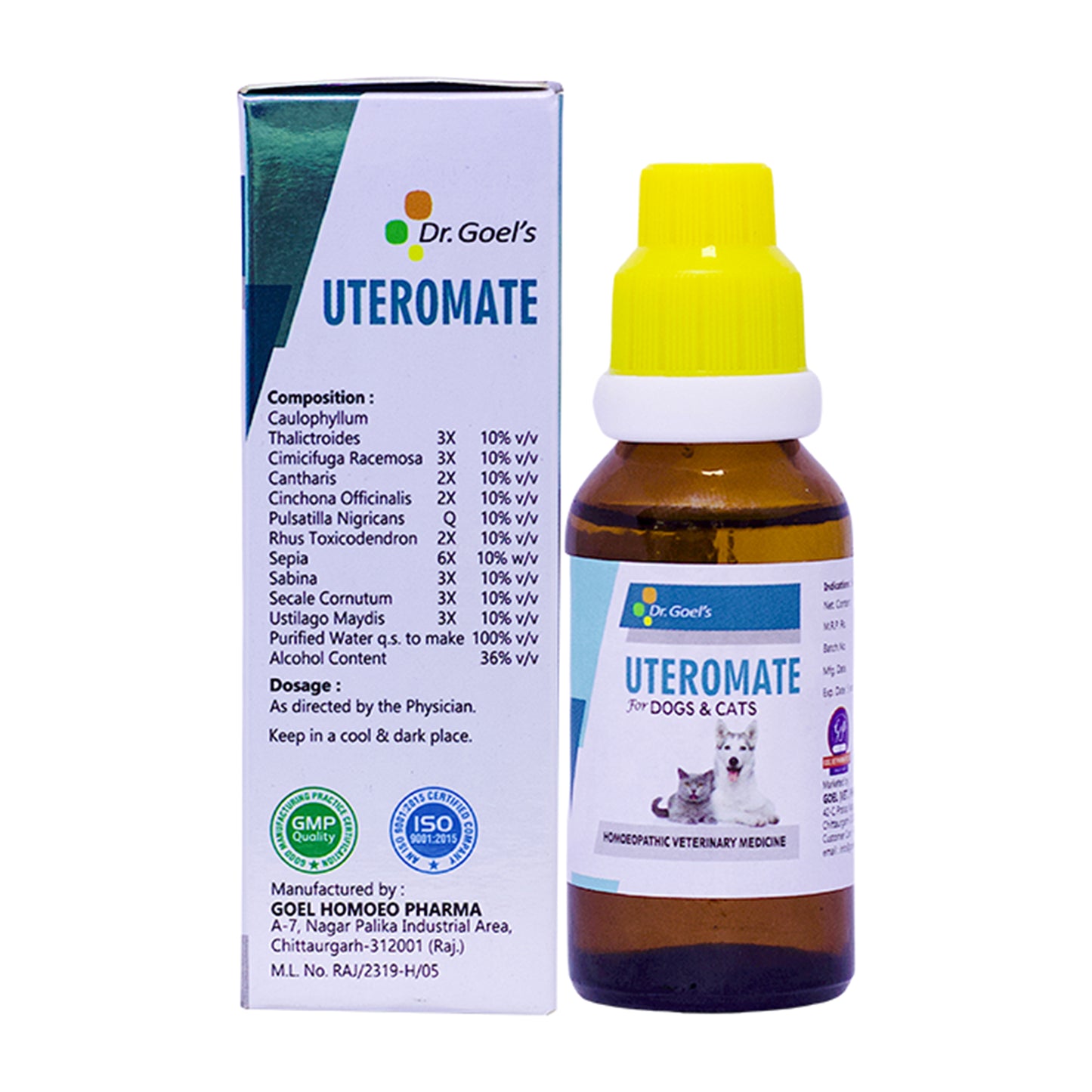 UTEROMATE DROPS for PETS 30ML For UTERINE Troubles in Females