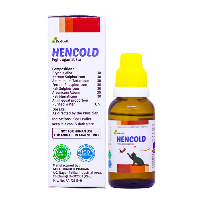 HENCOLD For Dogs and Cats To Fight Against Flu, H5N1, & Bird Flu