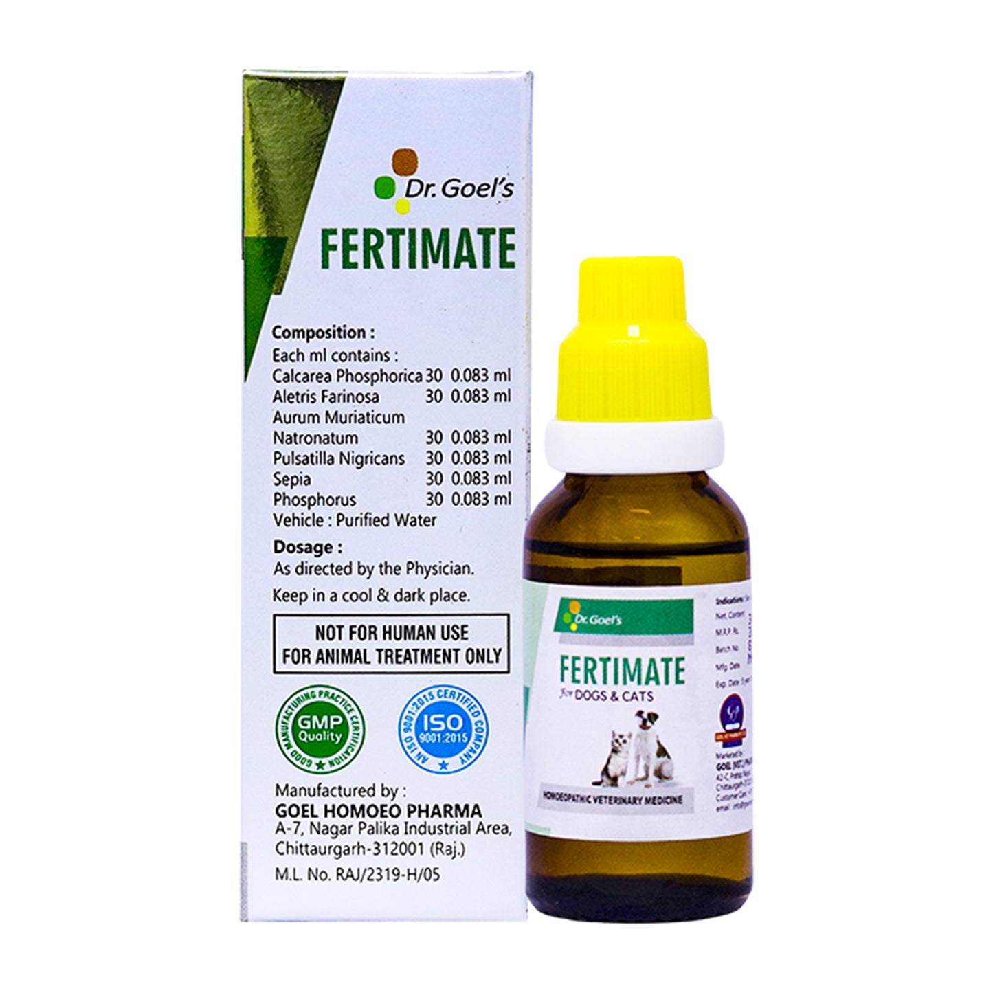 FERTIMATE DROPS for PETS 30ML For INFERTILITY in Females