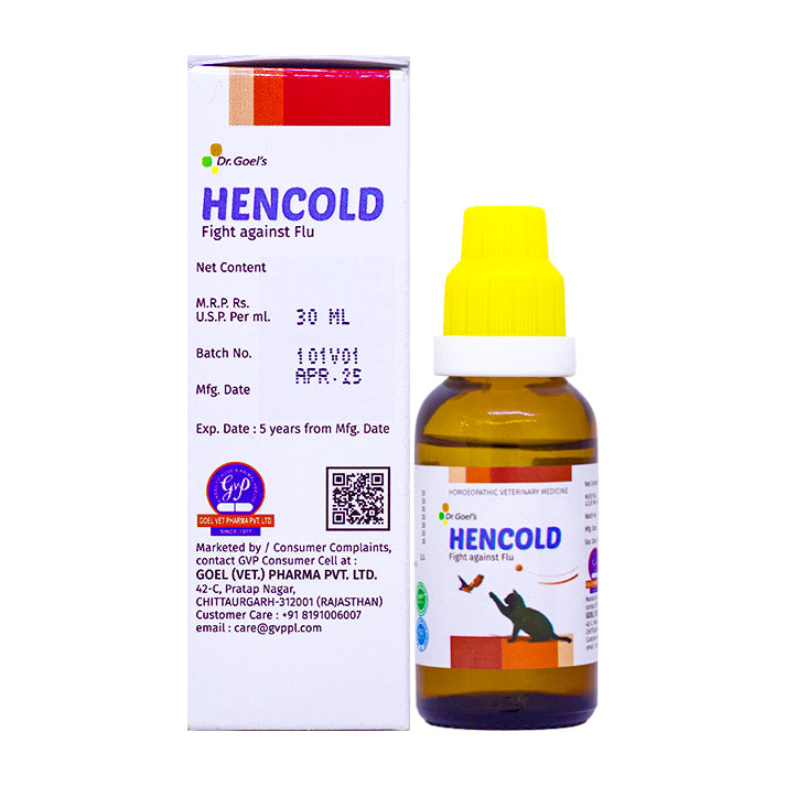 HENCOLD For Dogs and Cats To Fight Against Flu, H5N1, & Bird Flu