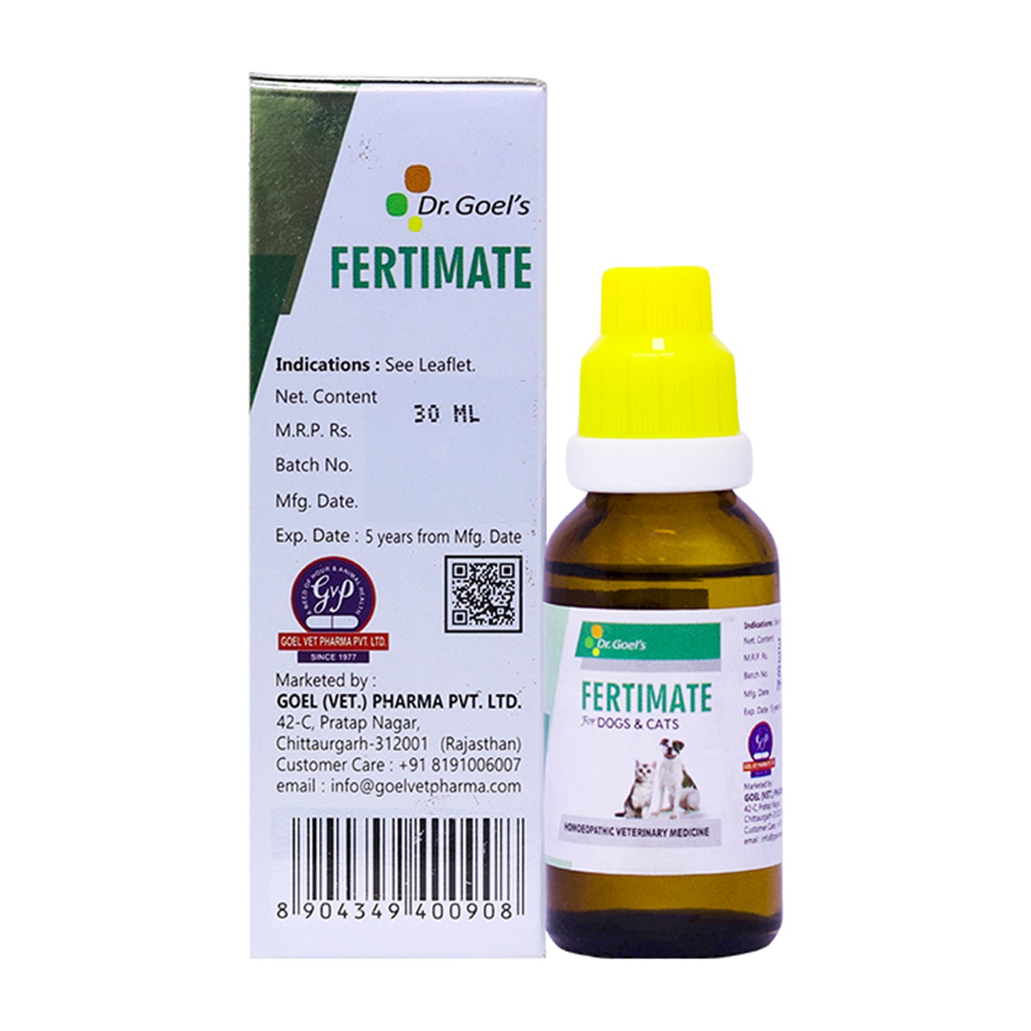 FERTIMATE DROPS for PETS 30ML For INFERTILITY in Females