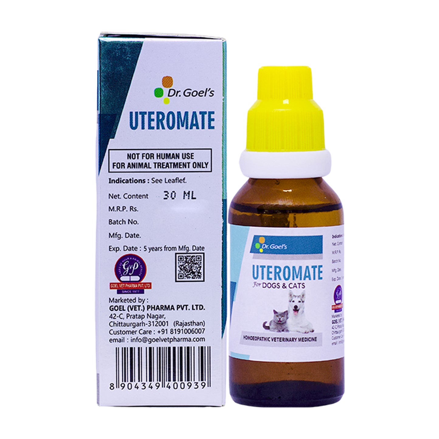 UTEROMATE DROPS for PETS 30ML For UTERINE Troubles in Females