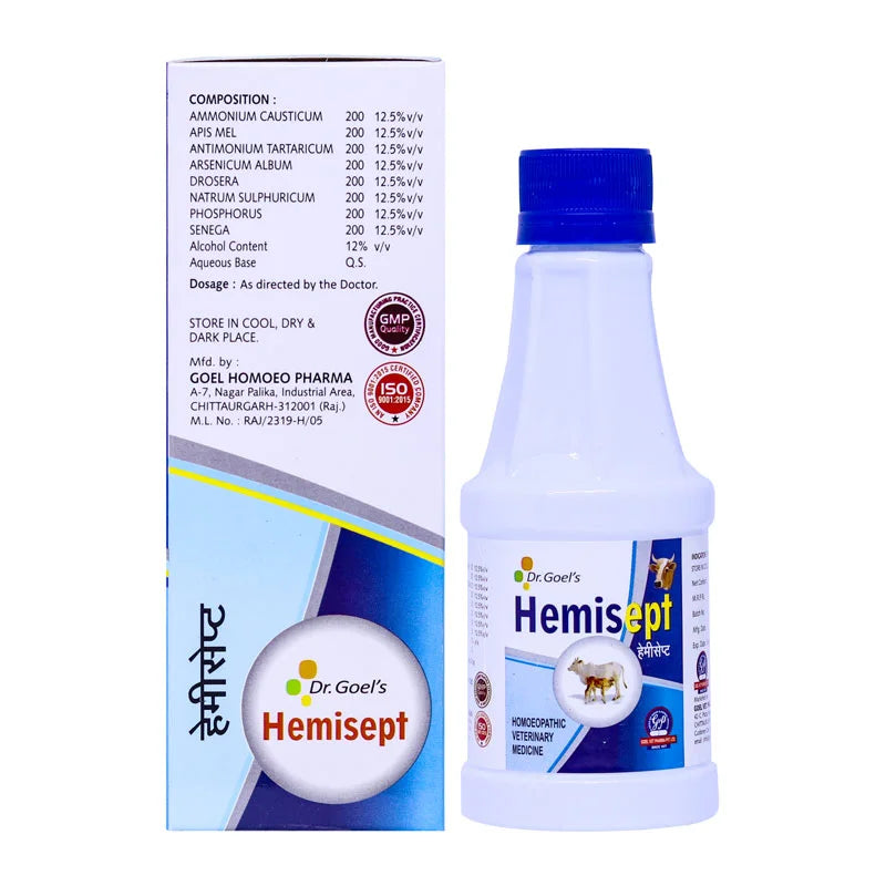 HEMISEPT for CATTLE – 105ML Supporting Therapy to all respiratory disease