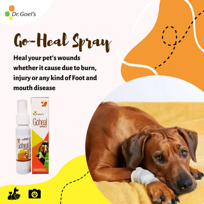 GOHEAL SPRAY For Wounds due to injury, FMD, Burns