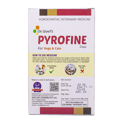 PYROFINE for PETS 20ML for Fever or Pyrexia