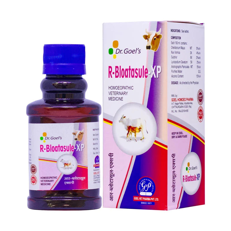 R. BLOATASULE XP for CATTLE 100ml For Indigestion Anorexia and Liver Disorder