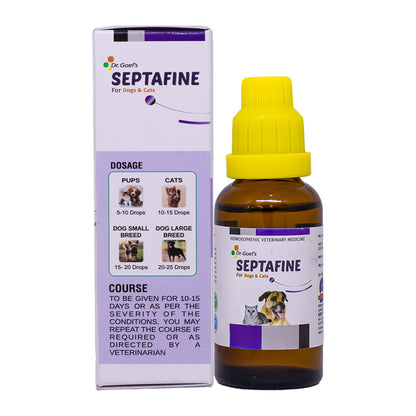SEPTAFINE DROPS for PETS 30ML for Sepsis or absus