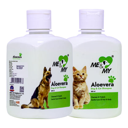 Aloevera Pet Shampoo for gentle care of hair and body coat