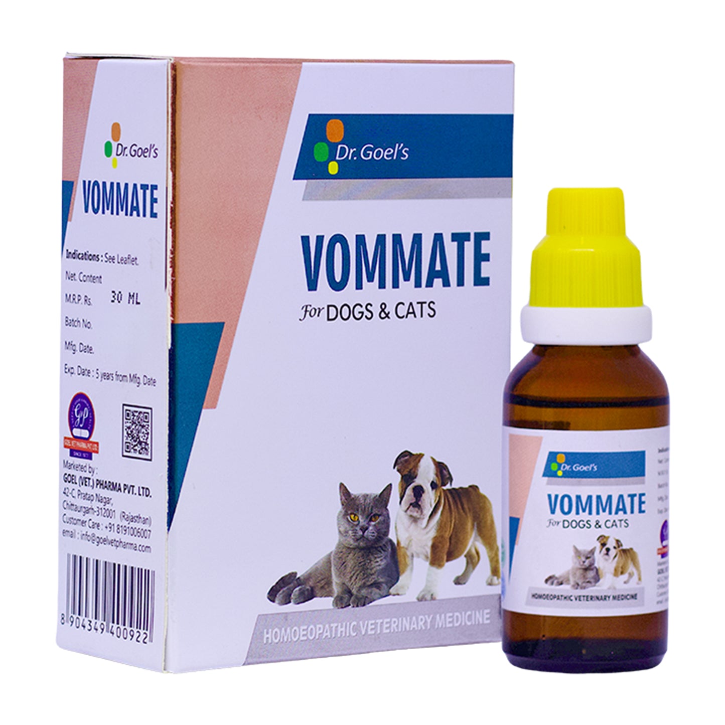 VOMMATE DROPS for PETS 30ML For Vomiting complaints