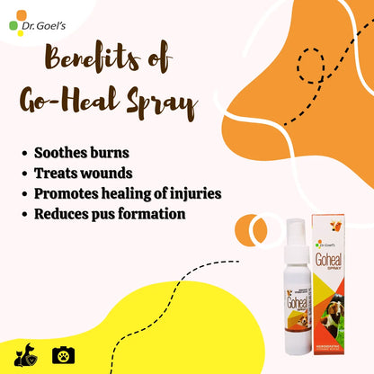 GOHEAL SPRAY For Wounds due to injury, FMD, Burns