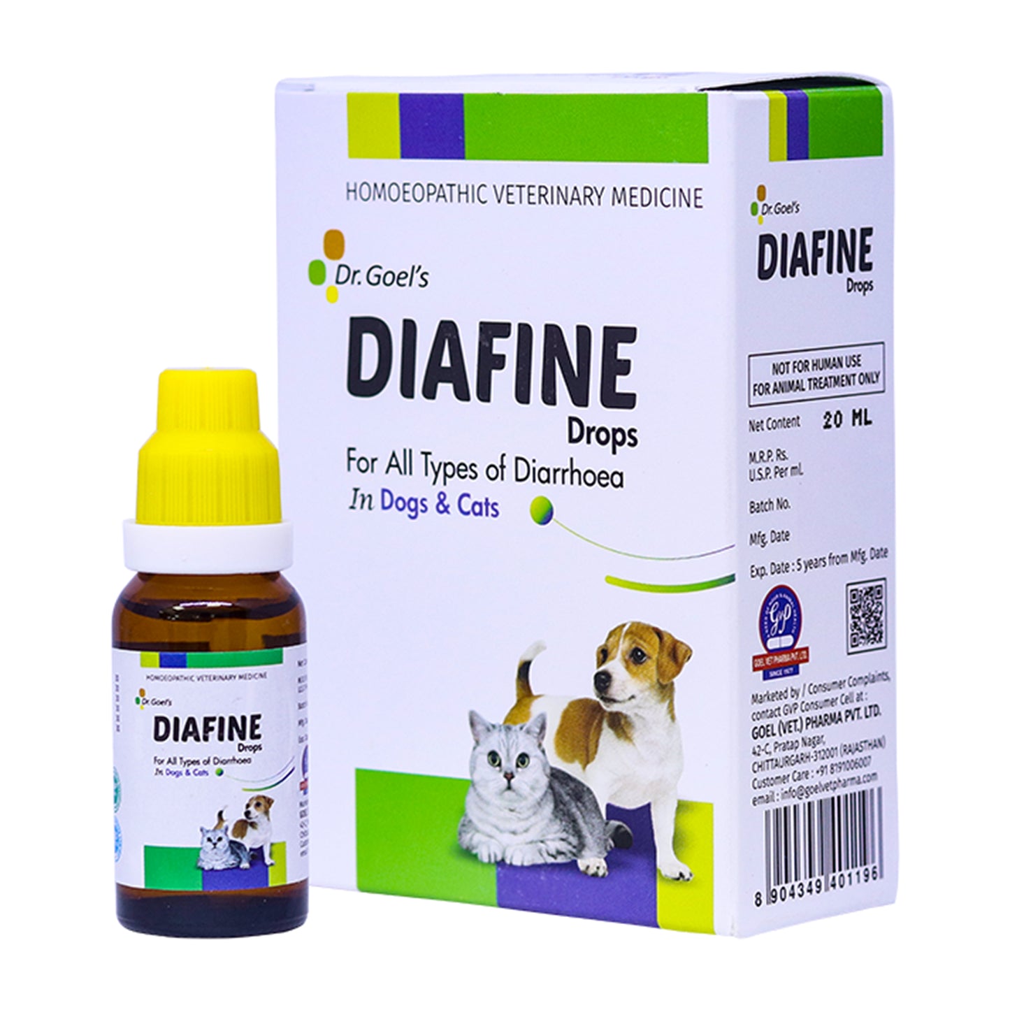 DIAFINE for PETS 20ML for Diarrhoea and PARVO
