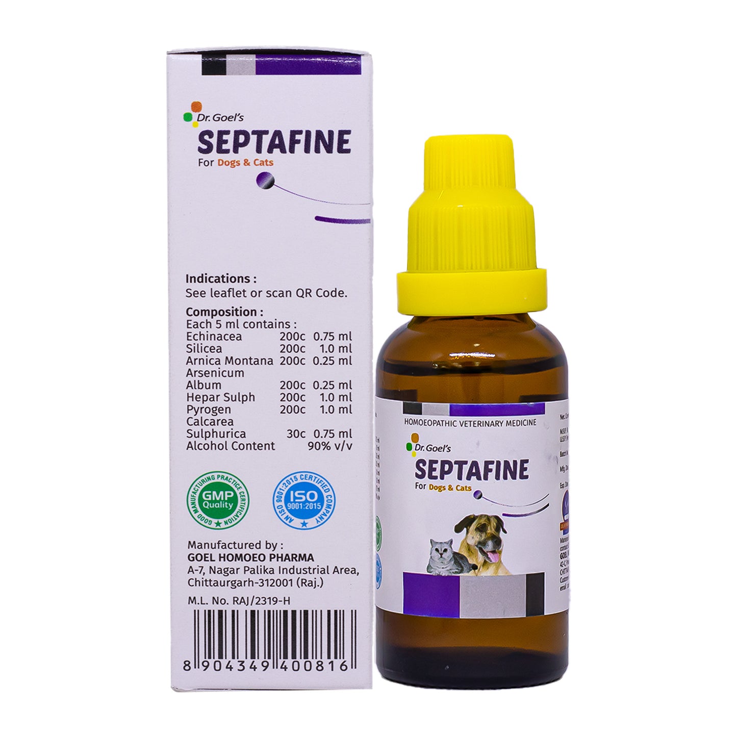 SEPTAFINE DROPS for PETS 30ML for Sepsis or absus