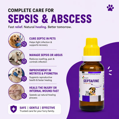 SEPTAFINE DROPS for PETS 30ML for Sepsis or absus