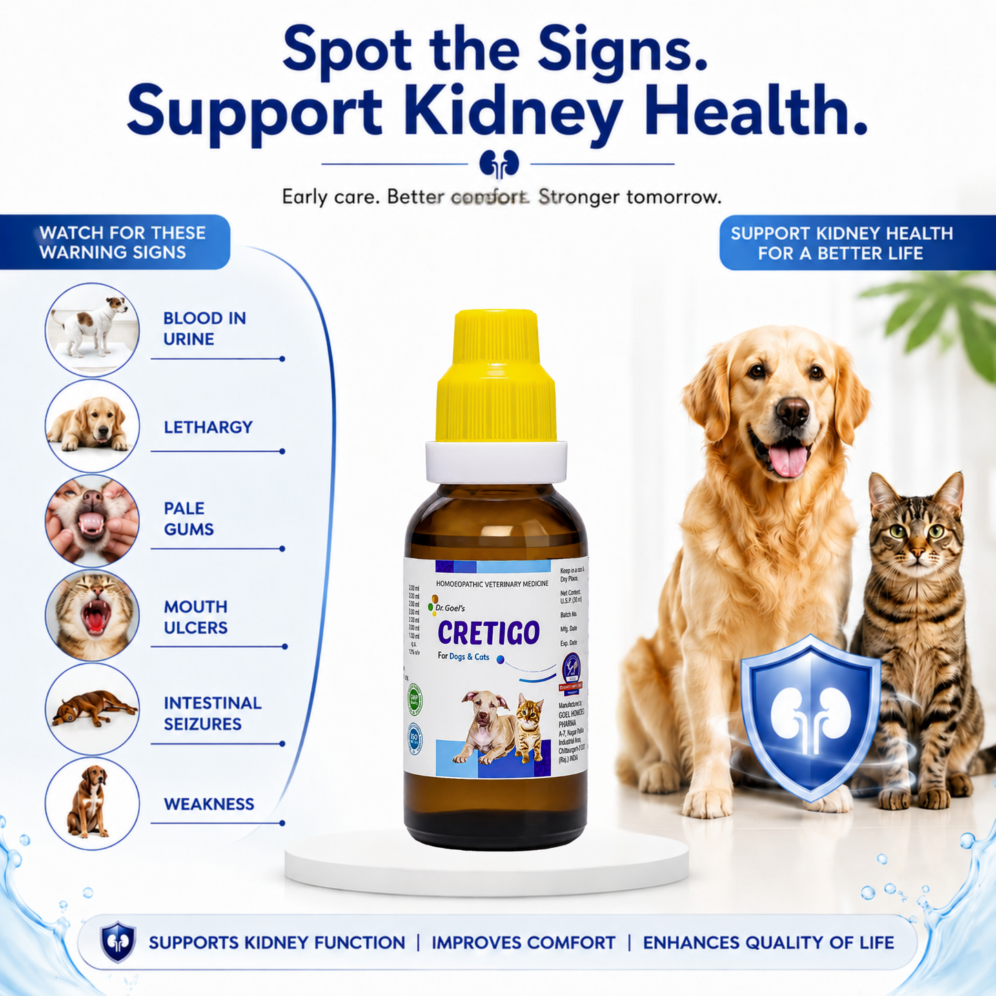 CRETIGO DROPS for PETS 30ML For Kidney Impairment