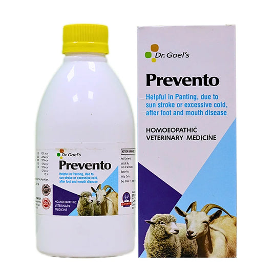 Prevento for Sheep and Goat – It Helps in Panting, Due to Sun Stroke or Excessive Cold, After foot and Mouth Disease