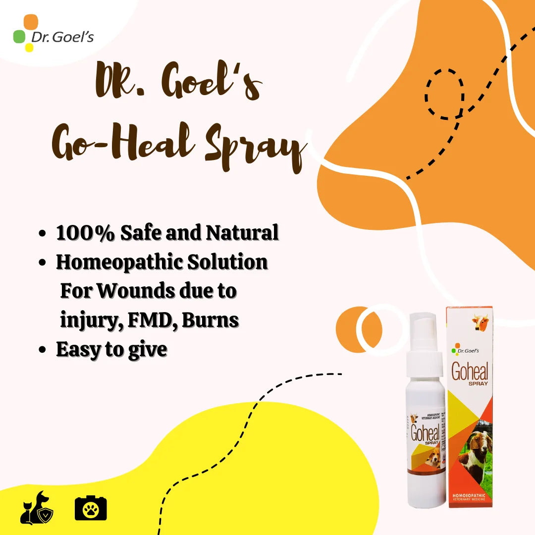 GOHEAL SPRAY For Wounds due to injury, FMD, Burns