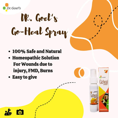 GOHEAL SPRAY For Wounds due to injury, FMD, Burns