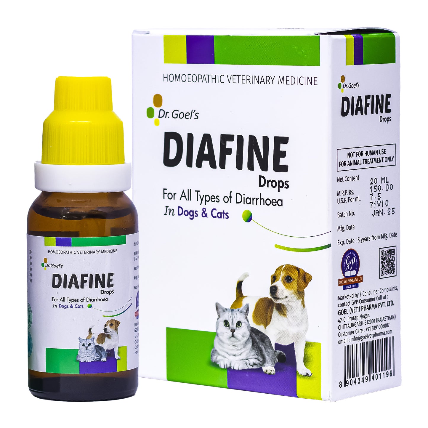 DIAFINE for PETS 20ML for Diarrhoea and PARVO