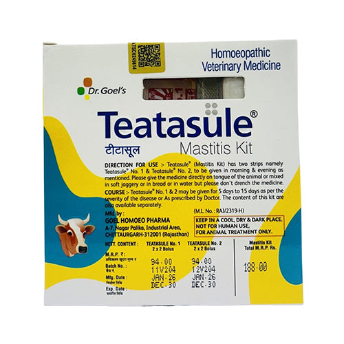 TEATASULE MASTITIS KIT for Cattle acute, sub-acute, and clinical Mastitis