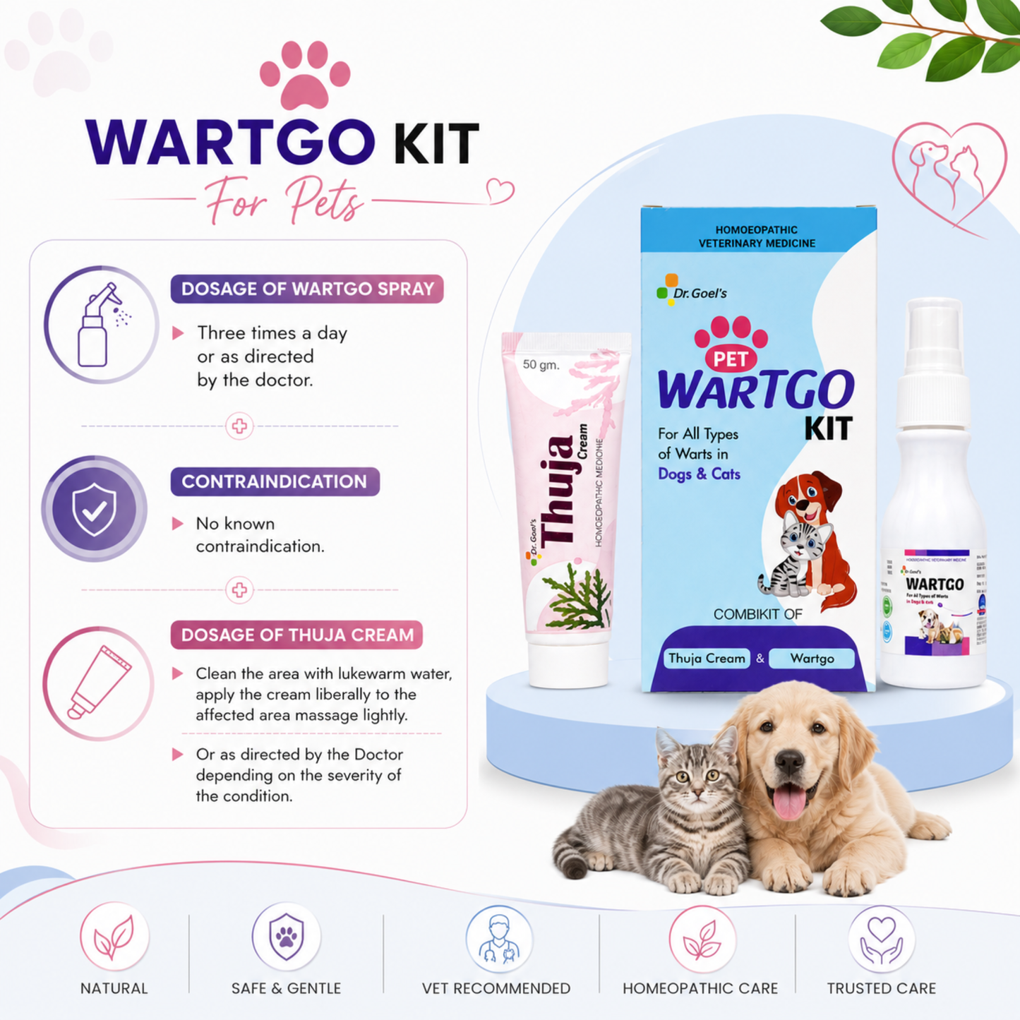 WARTGO KIT for PETS | For Removal of Warts