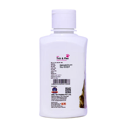 Anti Ticks and Flea Pet Shampoo helps to keep free from Ticks, Lice, Flea, Mites