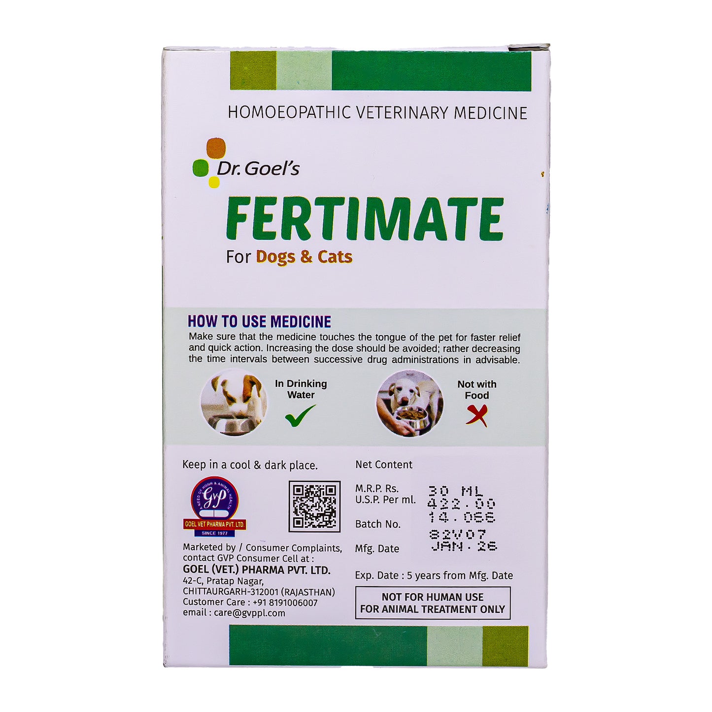 FERTIMATE DROPS for PETS 30ML For INFERTILITY in Females