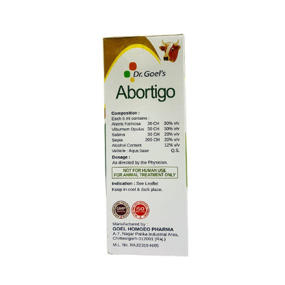ABORTIGO for COW and BUFFALO – 200 ml For Prevention of Abortion