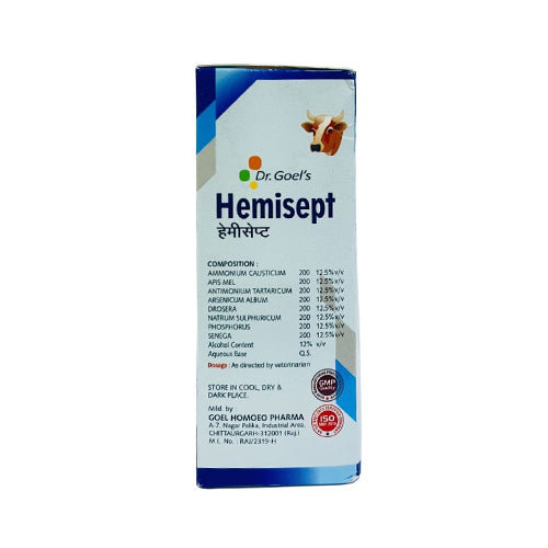 HEMISEPT for CATTLE – 105ML Supporting Therapy to all respiratory disease