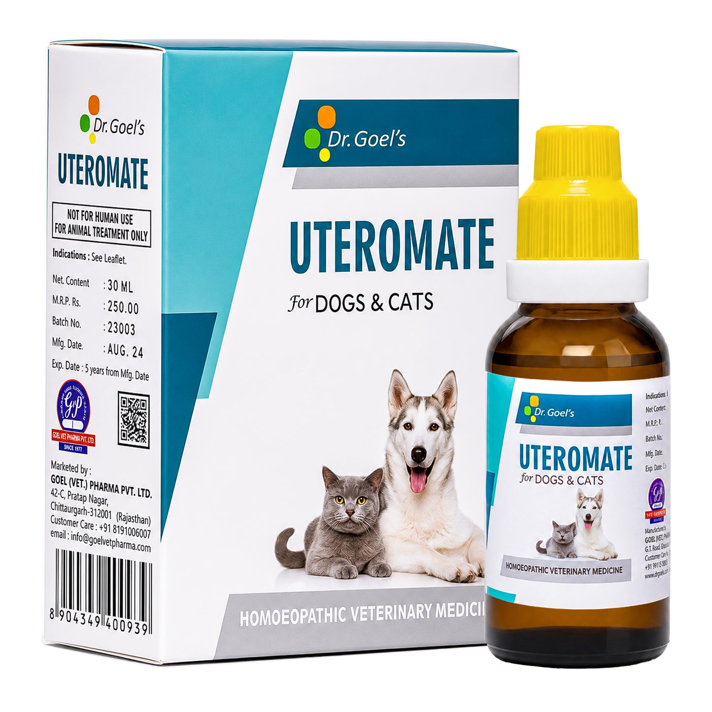 UTEROMATE DROPS for PETS 30ML For UTERINE Troubles in Females