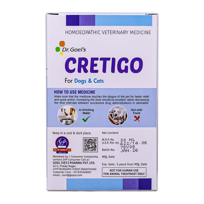 CRETIGO DROPS for PETS 30ML For Kidney Impairment