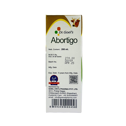 ABORTIGO for COW and BUFFALO – 200 ml For Prevention of Abortion