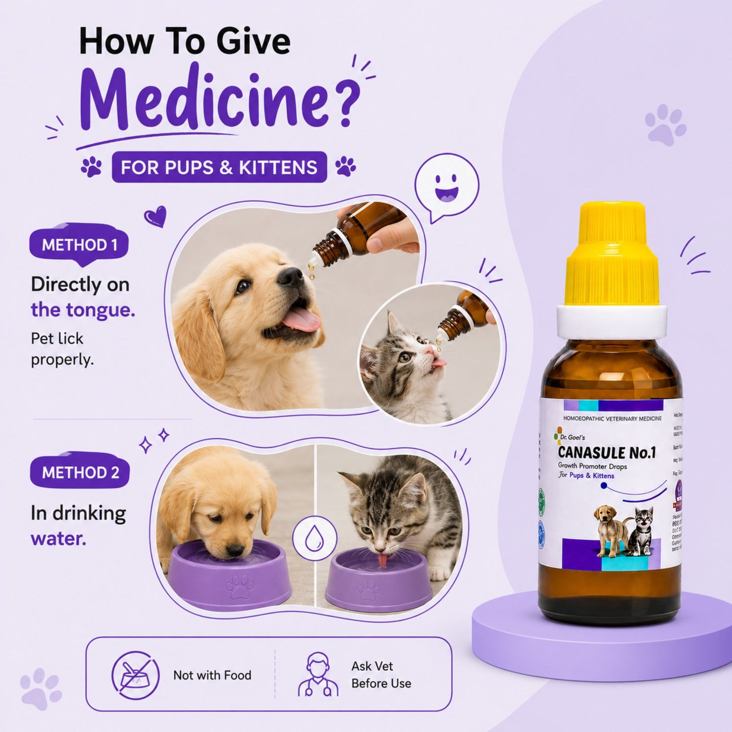CANASULE No.1 for PUPS and KITTENS 30ml For Boosting Immunity