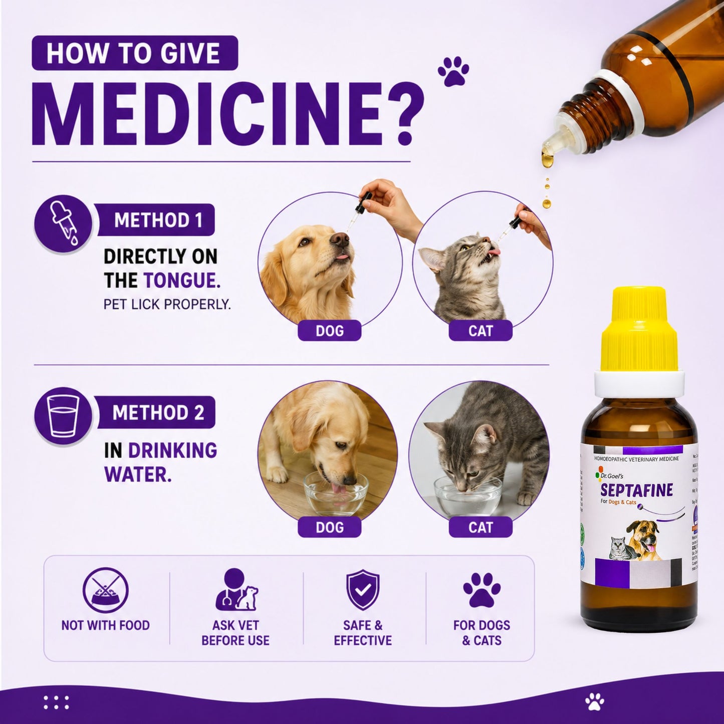 SEPTAFINE DROPS for PETS 30ML for Sepsis or absus
