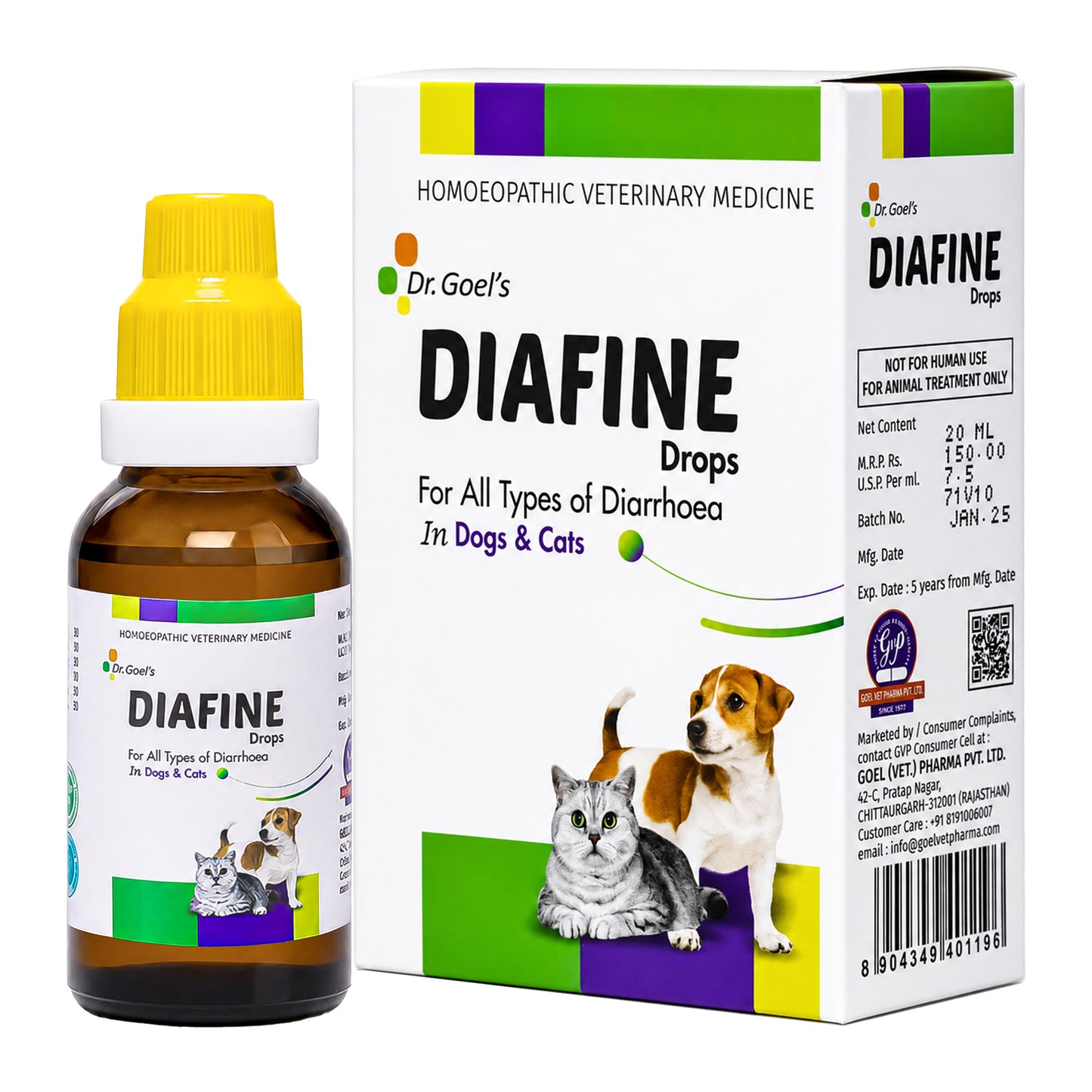 DIAFINE for PETS 20ML for Diarrhoea and PARVO