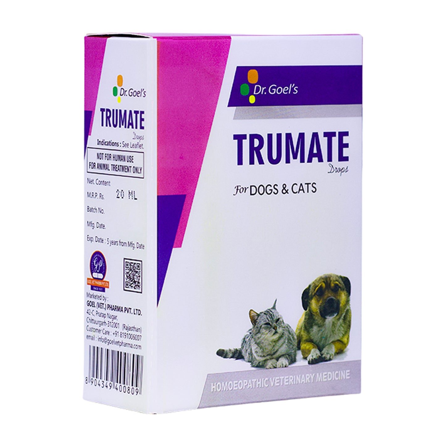 TRUMATE DROPS for PETS 20ML for Injury, Sprain, Trauma, Ear Hematoma