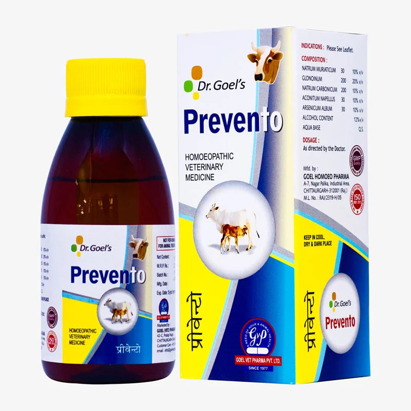 PREVENTO for Cattle – 100ml For Heat Stoke, Panting